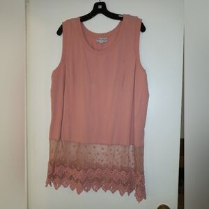 Kathleen Kirkwood Pink Blouse 2x
